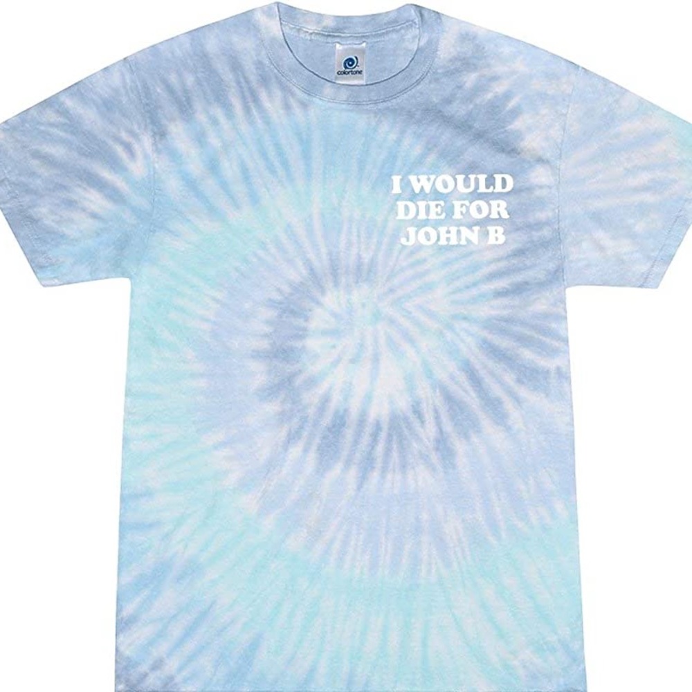 I Would Die For John B Tie-Dye Tee - Light Blue